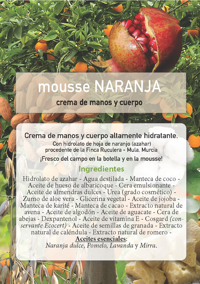 mousse NARANJA - Crema de manos y cuerpo